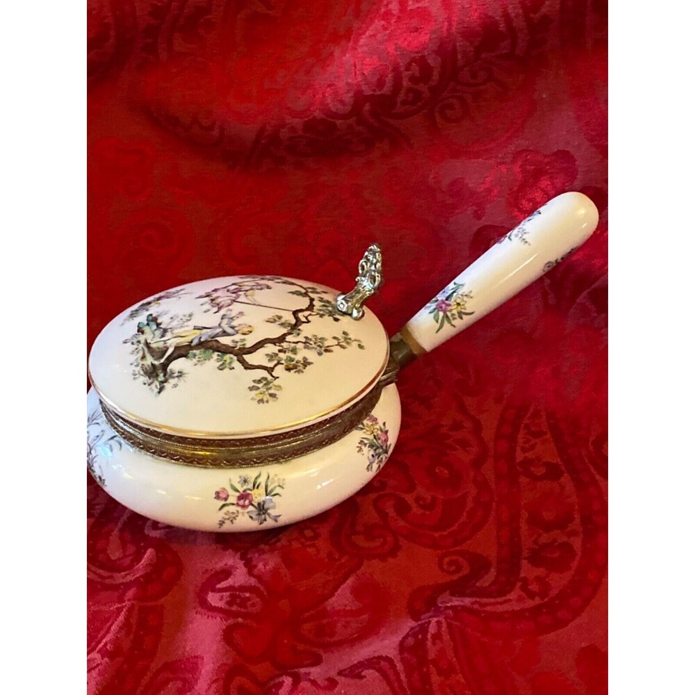 Vintage Hand Painted Ceramic Ash Butler